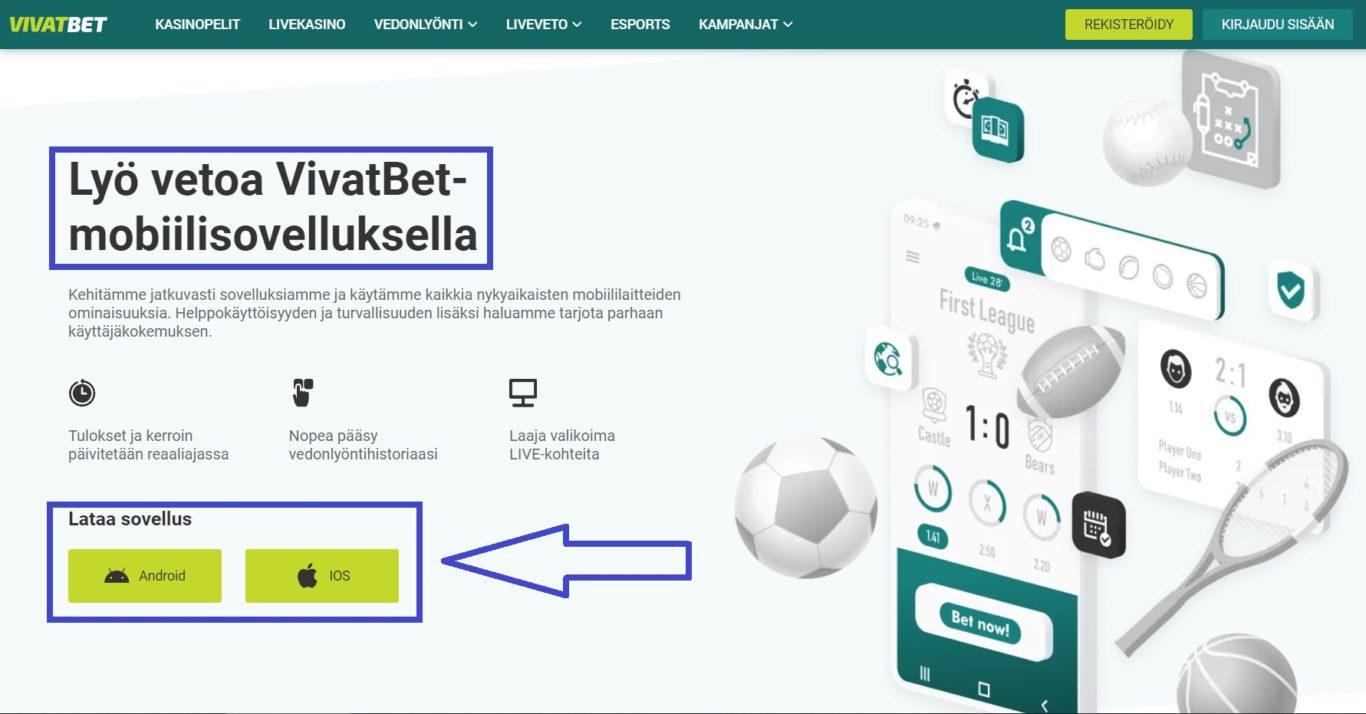 Vivatbet App Android  -sovelluksen lataaminen: APK-tiedoston hakeminen