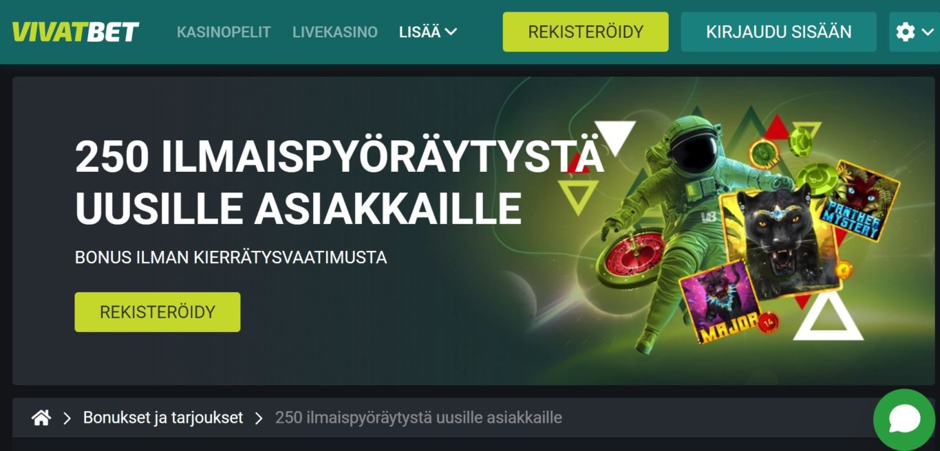 Vivatbet-tervetuliaisbonukset ja nykyisen käyttäjän bonukset